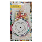 Pearlised Straight Pins on a wheel